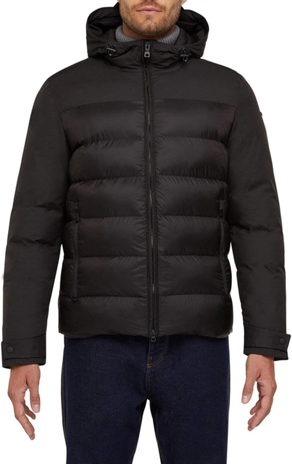 Geox Herren M Sapienza Jacket 52 BLACK/BLACK, 52 BLACK/BLACK