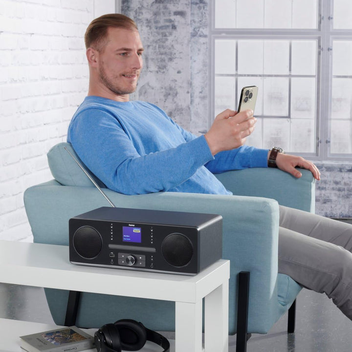 Hama Digitalradio DR1560CBT, DAB+/FM/CD/Bluetooth® RX, Schwarz