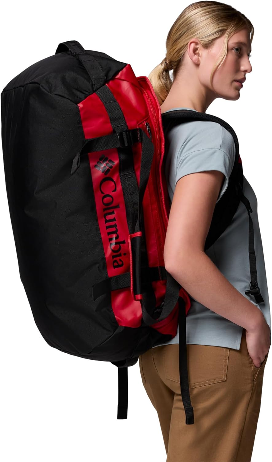 Columbia Unisex Landroamer 60L Duffel, Duffle, Mountain Red/Black, One Size Einheitsgrösse Mountain