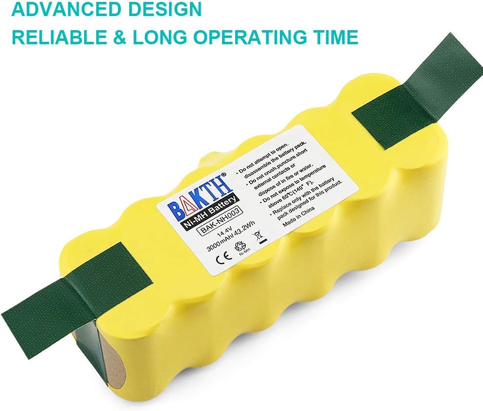 BAKTH 14,4 V 3000 mAh NI-MH Akku für Roomba 500 510 520 530 532 533 534 535 540 545 550 552 555 560