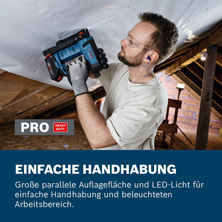 Bosch Professional 18V System Akku-Holzklammerer GTH 18V-14 (inkl. Gürtelhaken)