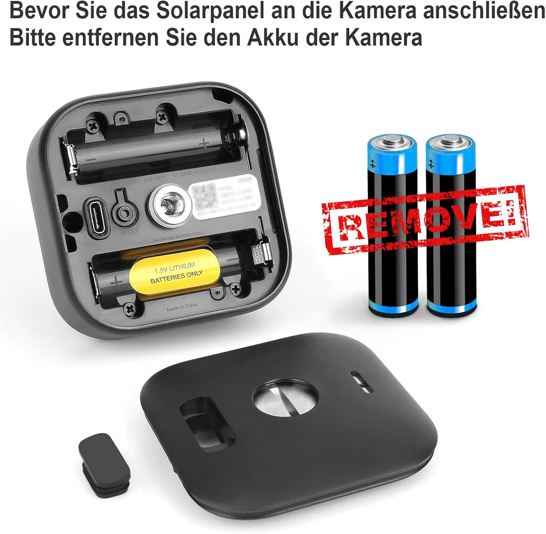 4W Solarpanel für Blink Outdoor Kamera (4th Gen), Solar Ladegerät mit Gummistecker, IP65 Wasserdicht