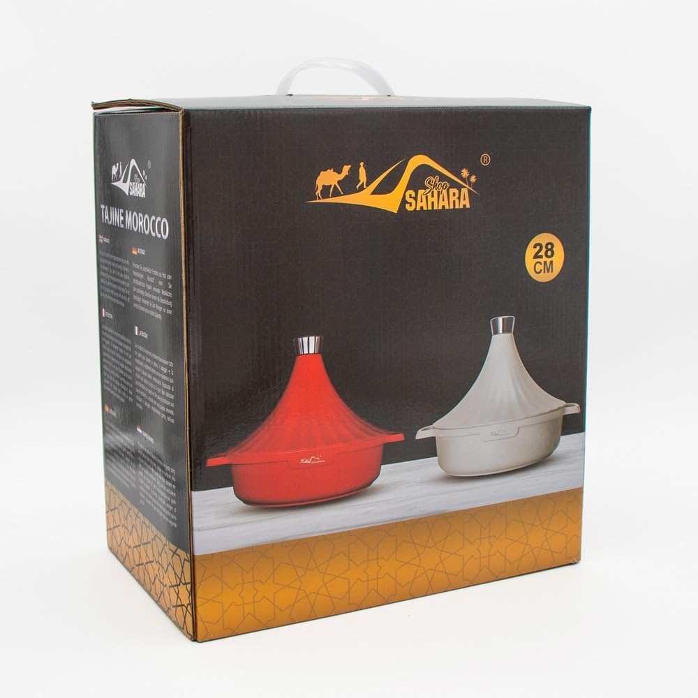 Marokkanische Tajine Morocco Ø 28 cm Induktion Tajin, Tagen, Gartopf Schmortopf, Premium Qualität, f