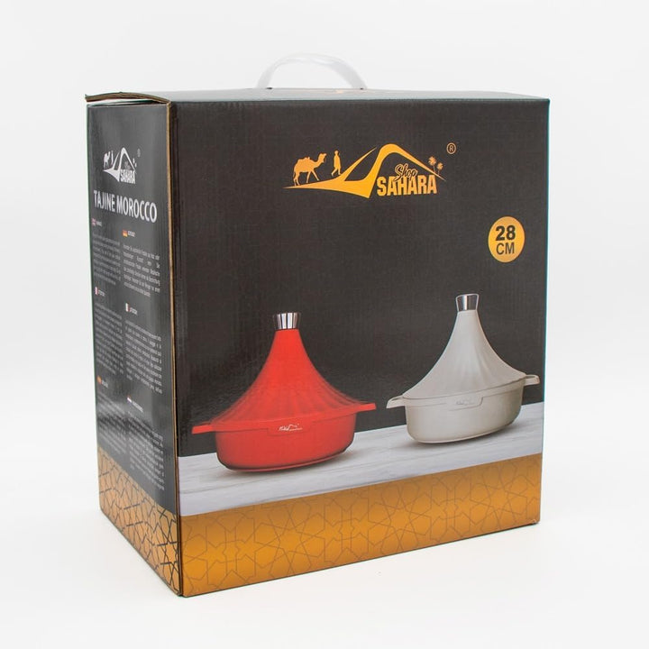 Marokkanische Tajine Morocco Ø 28 cm Induktion Tajin, Tagen, Gartopf Schmortopf, Premium Qualität, f