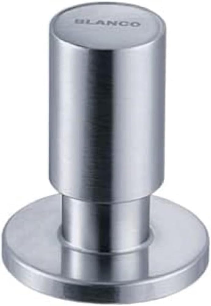 BLANCO Zugknopf rund Messing Edelstahl finish | Erforderliches Loch / Bohrdurchmesser: 14 - 35 mm |