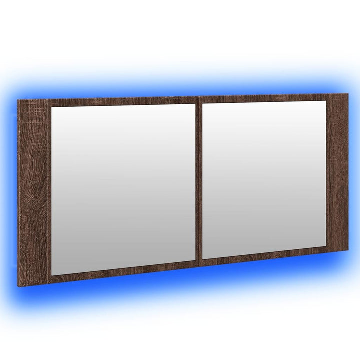 vidaXL LED Spiegelschrank, Badezimmerschrank mit Stauraum LED-Beleuchtung, Badschrank mit Spiegel, B