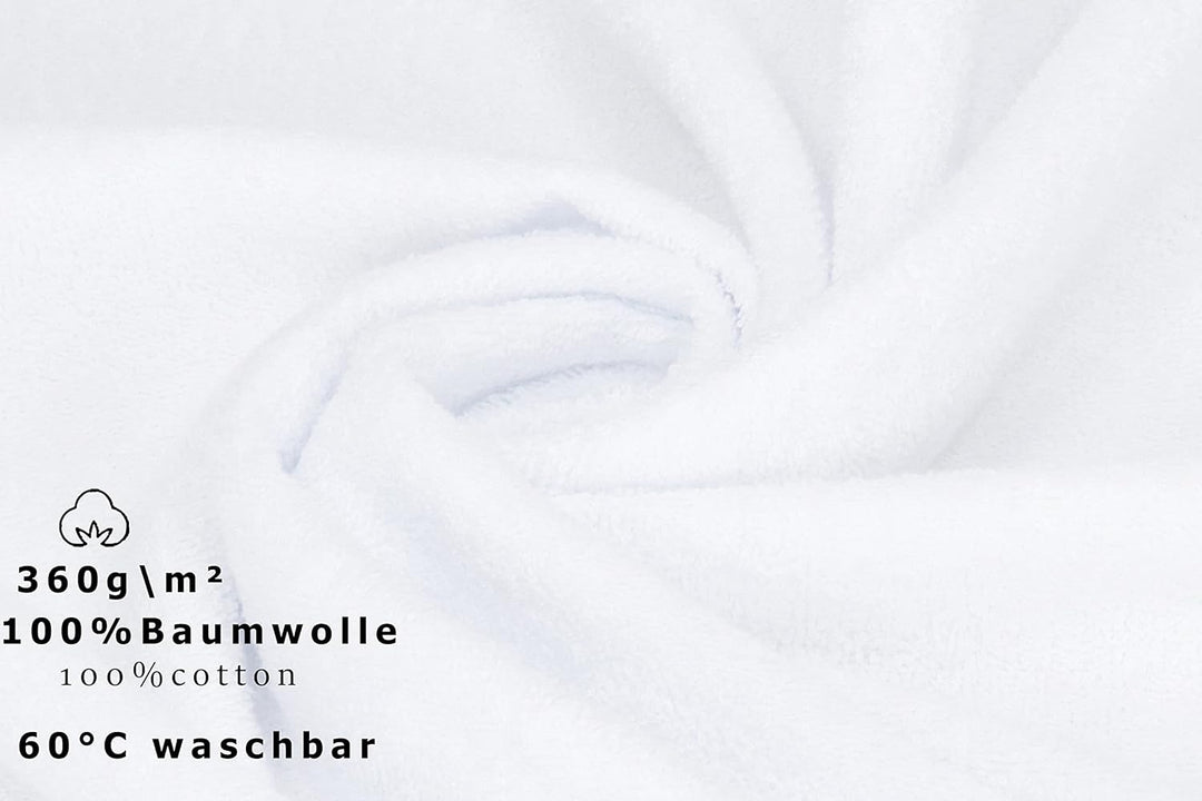 Betz 12 Stück Handtücher Palermo 100% Baumwolle 12 Handtücher 50x100 cm Farbe weiss