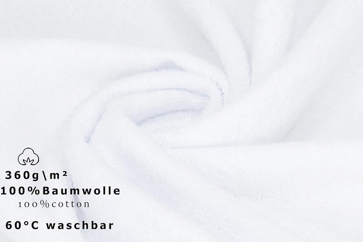 Betz 12 Stück Handtücher Palermo 100% Baumwolle 12 Handtücher 50x100 cm Farbe weiss