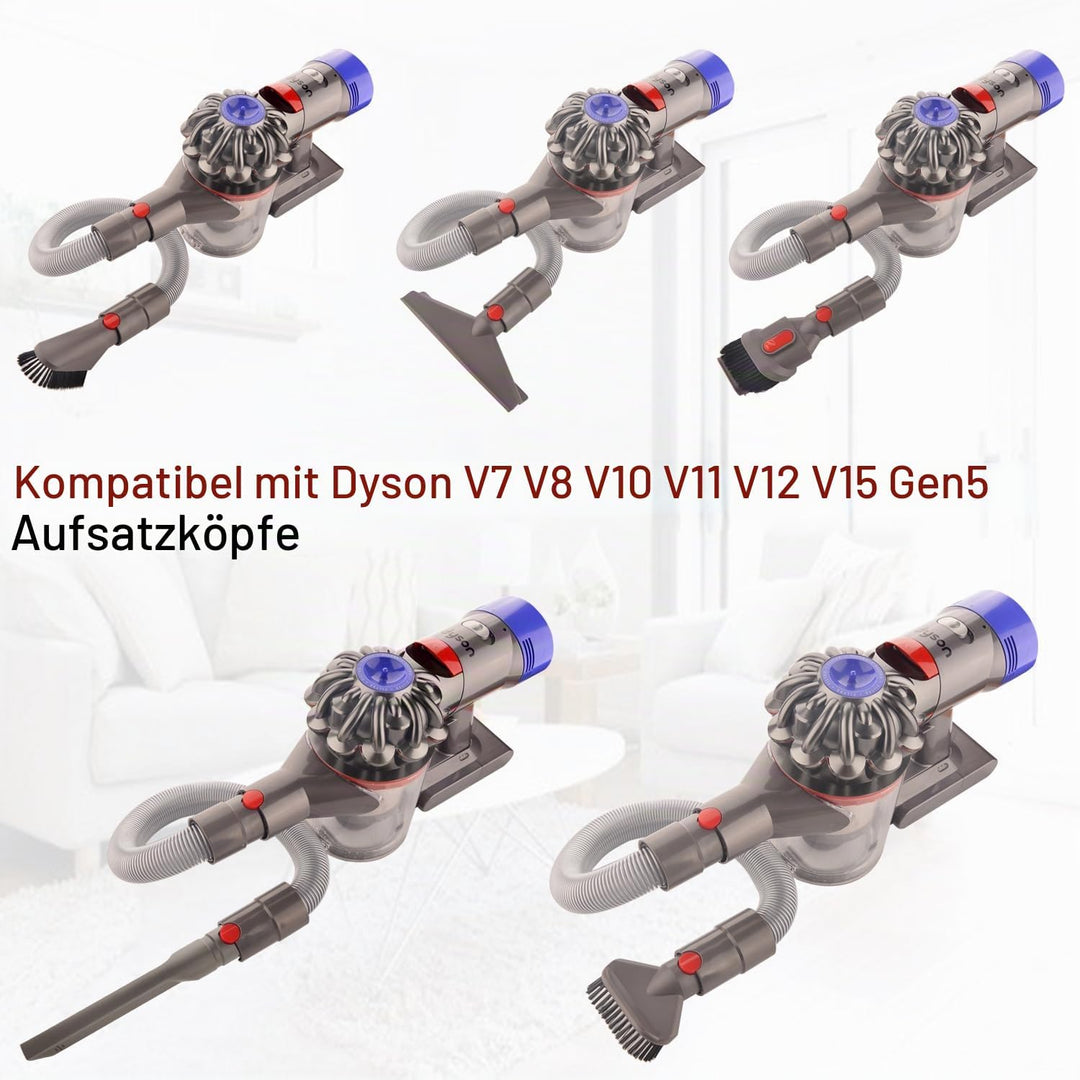 Staubsauger Zubehör Set Bürste Tool Düse Set mit Verlängerungs-Schlauch Ersatzteile für Dyson V7 V8