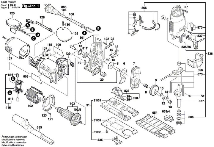 BOSCH Ersatzteil Grundplatte für Stichsäge, Jigsaw Base Sole Plate Shoe Foot 2608000305