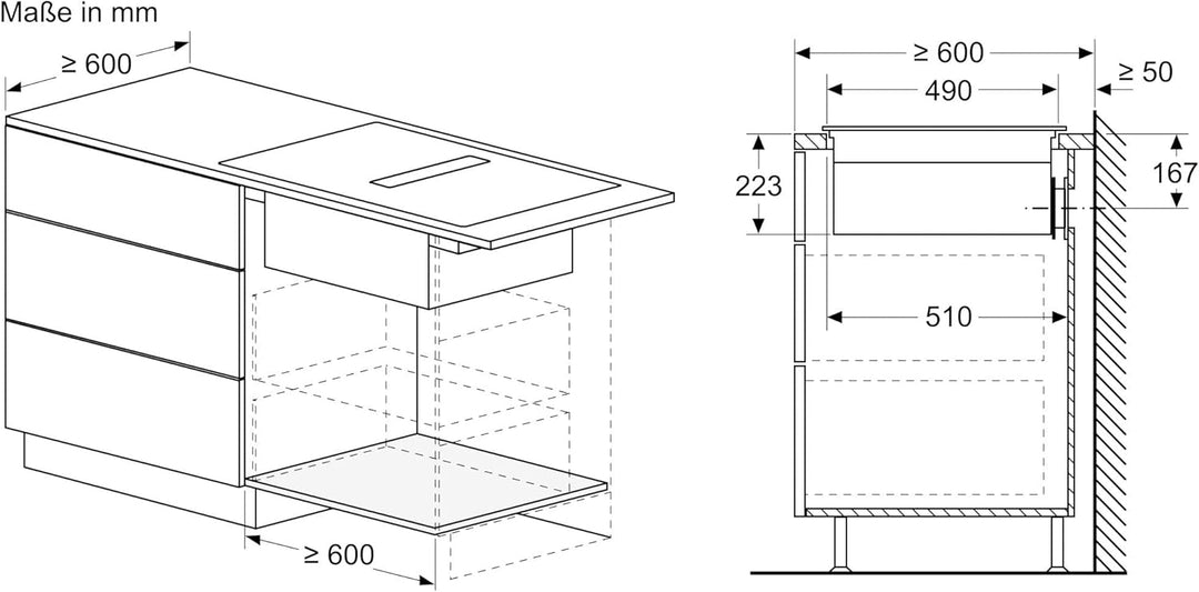 Siemens ED811HQ26E iQ500, Smartes Induktionskochfeld mit Dunstabzug, 80 cm breit, Rahmenlos aufliege