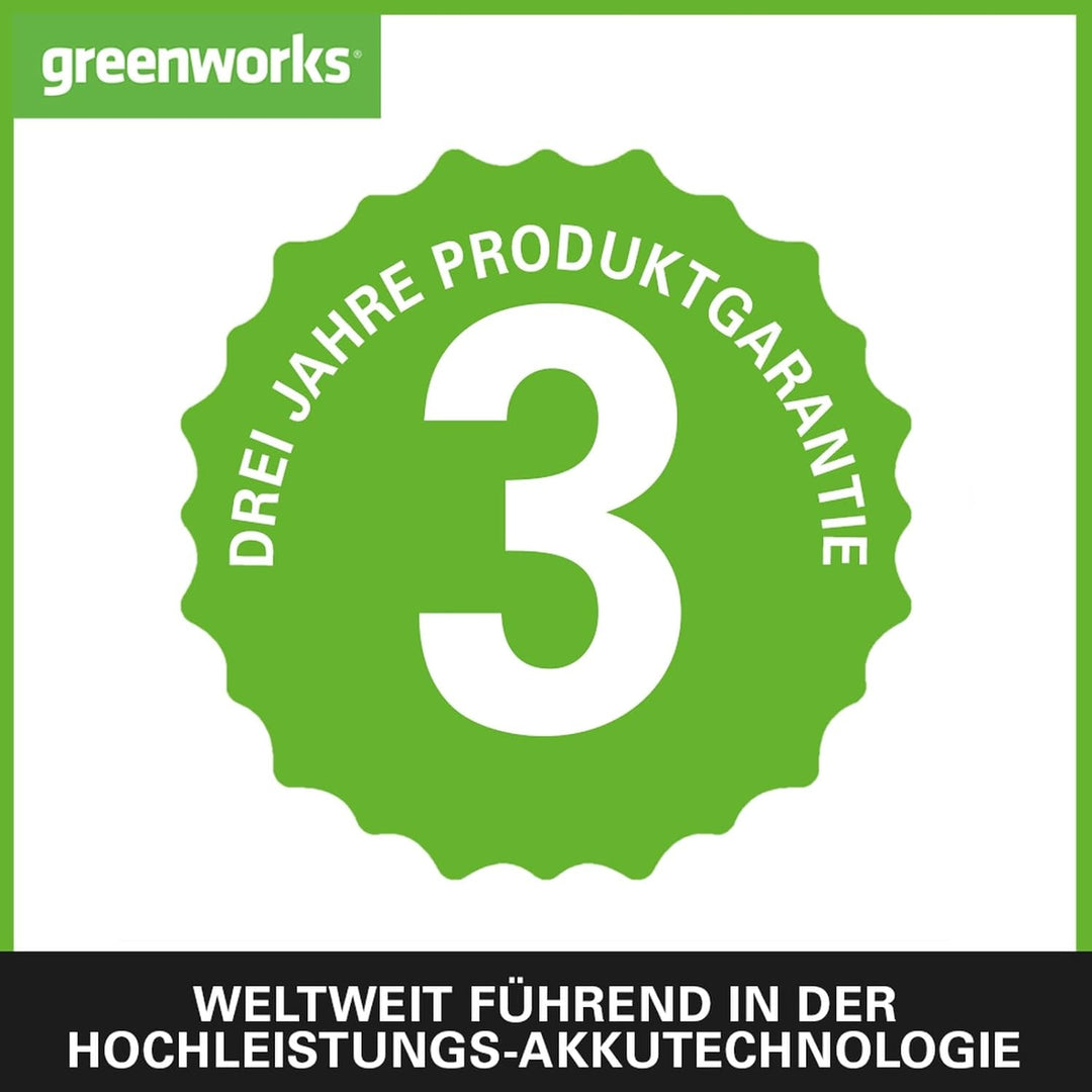 Greenworks GD40BC Akku Freischneider mit bürstenlosem Motor, Geschirr, verstellbarer Höhe, 40 cm Sch