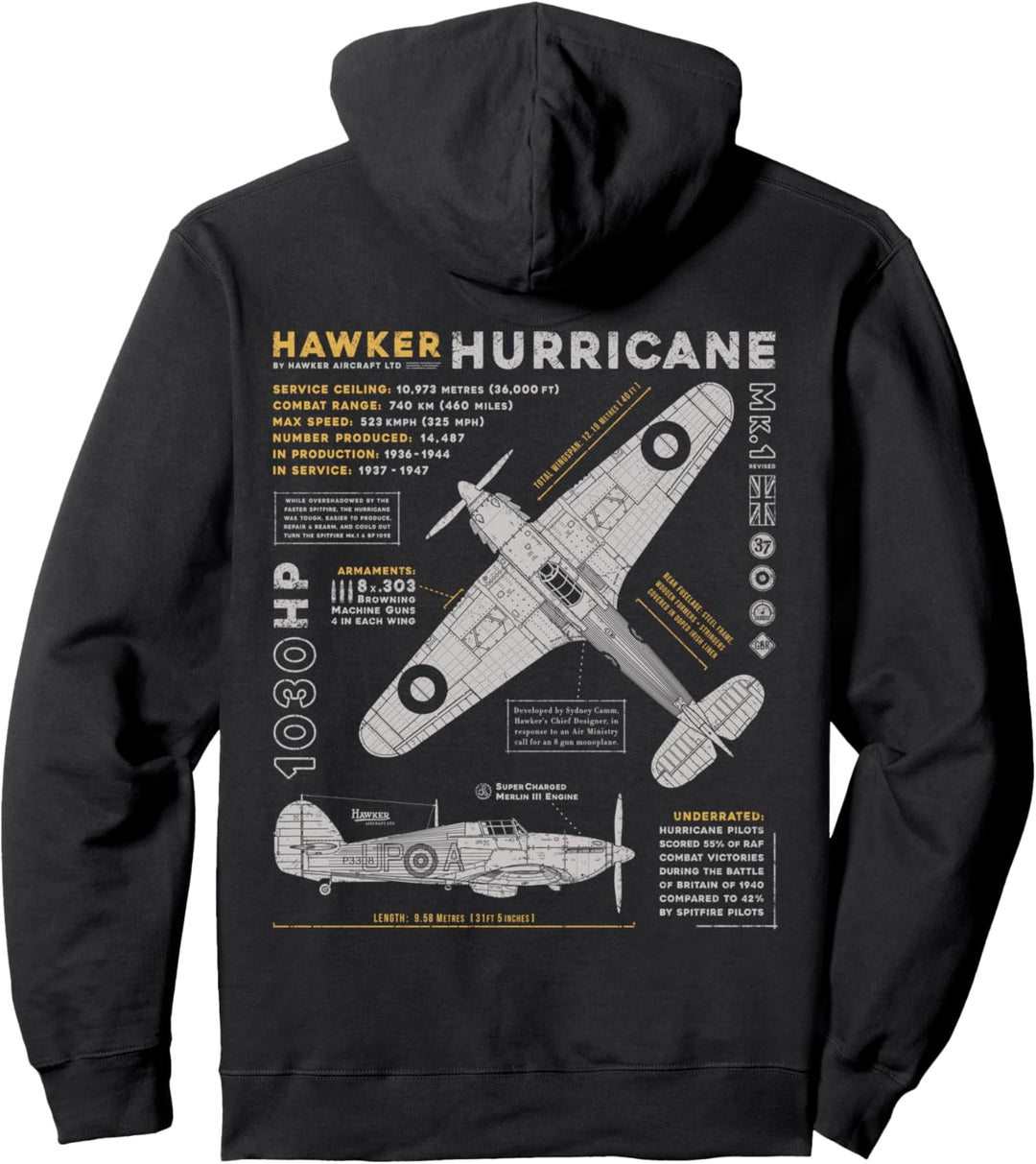 Hawker Hurricane | Battle of Britain WWII RAF Fighter Plane Pullover Hoodie