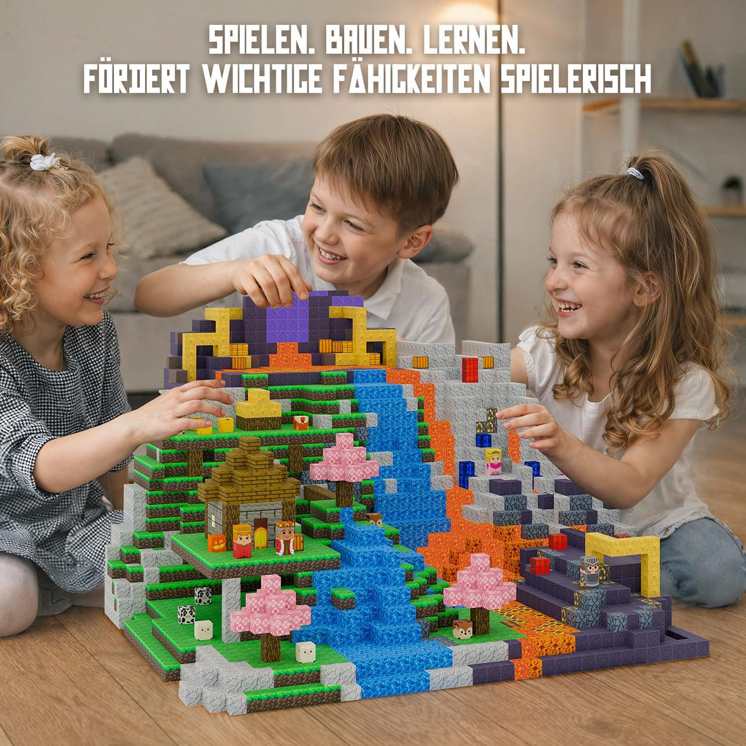 660 Magnetische Bausteine I Magisches Magnetspielzeug Kinder ab 3 Jahre, Pixel Blocks & Magnetic Toy
