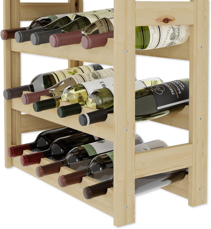 Lenmar, Weinregal aus Holz für Flaschen, Natur, RW-1, Wein, Flaschenregal, Kellerregal, Regale, Flas
