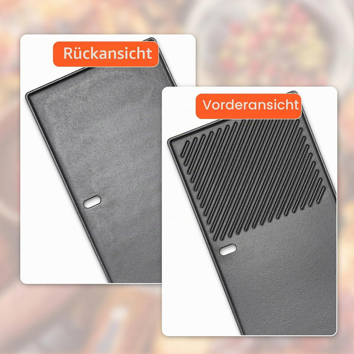 QuliMetal 7637 44,5 cm Gusseisen-Grillplatte und Grillrost als Ersatzteil für Weber Spirit E210 E220