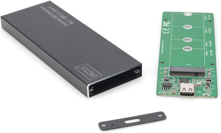 DIGITUS - DA-71115 - Festplattengehäuse SSD - M.2 - USB 3.1 Typ-C - SATA III - schwarz, M.2 - USB 3.