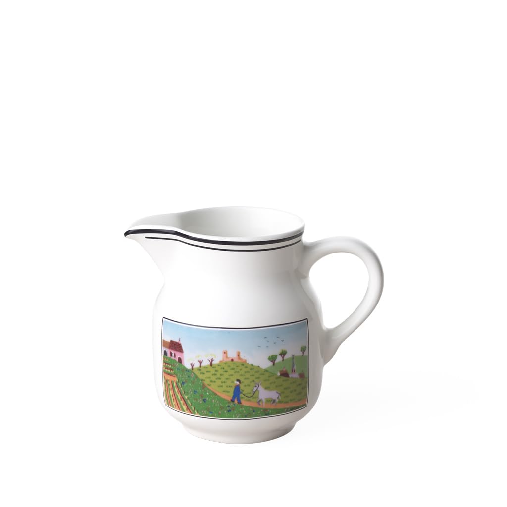 Villeroy und Boch Design Naif Milchkännchen, 250 ml, Höhe: 9cm, Premium Porzellan, Bunt