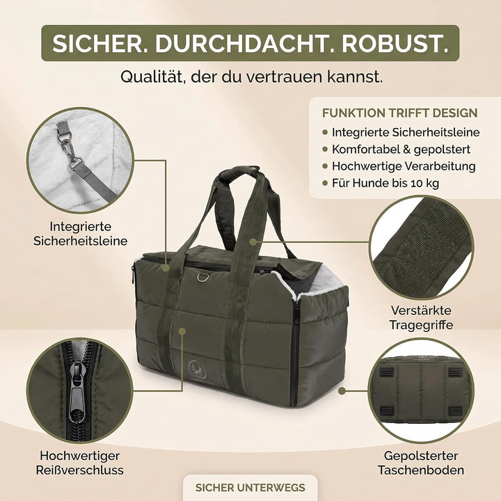 2-in-1 Hundetasche für kleine Hunde 10kg – Hundetragetasche &amp; Reisedecke – Tragetasche für Welpen &amp;