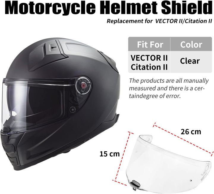 VCOROS Motorradhelm Visier,Motorrad Windschutz Helm Objektiv Visier,Helmvisier für FF811/VECTOR II/C