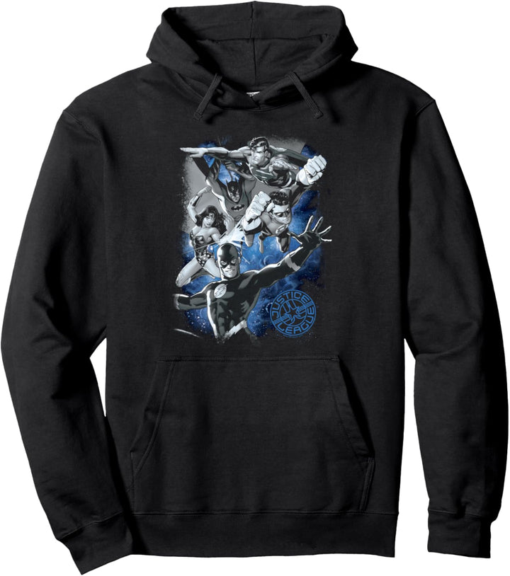 Justice League Galactic Attack Nebula Pullover Hoodie