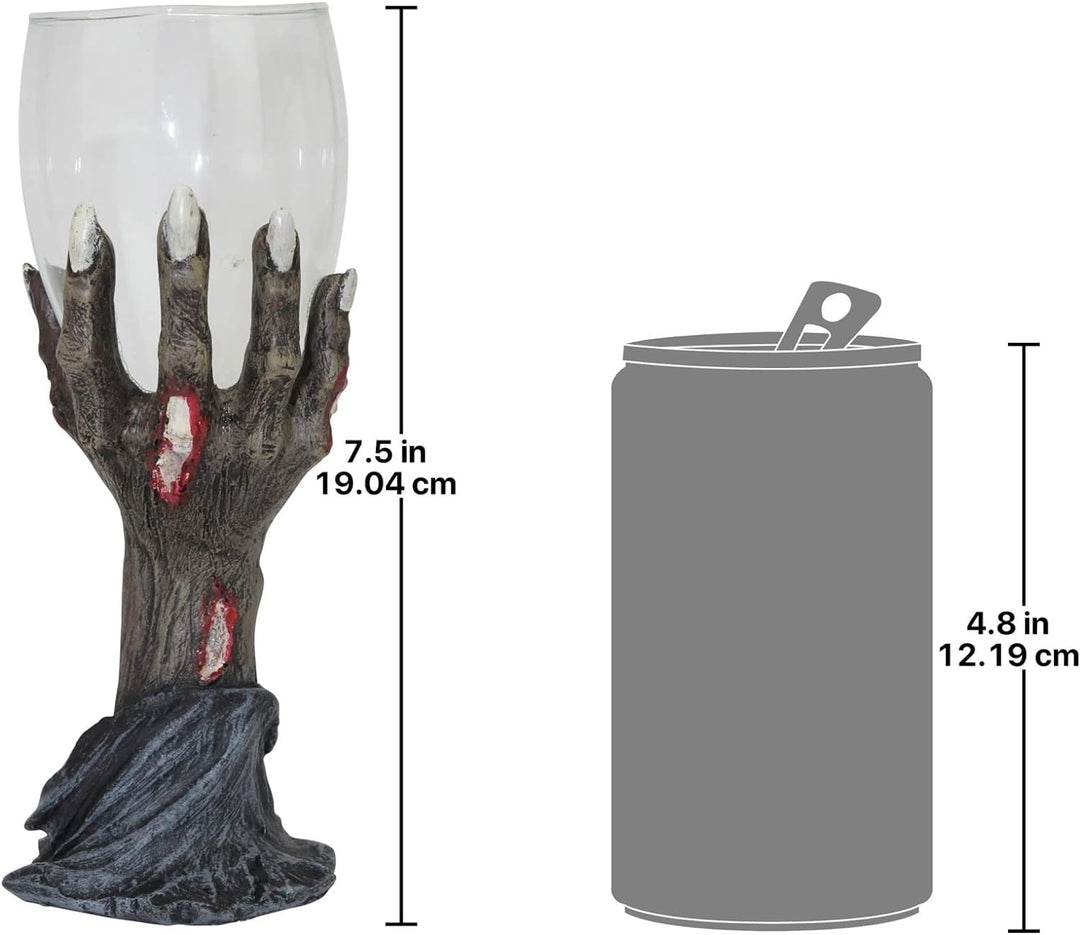 Design Toscano Trinkspruch des Zombie, Skulpturaler Trinkkelch Einzeln, Einzeln