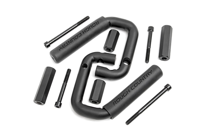 Rough Country Vordere schwarze Stahlgriffe für Jeep Wrangler JK – 6501