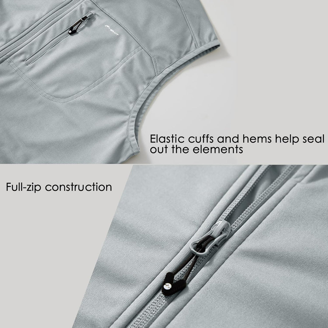 WILLIT Herren Golf Weste Leichtgewichtige Softshell-Weste Ärmellose Jacke für Wandern Laufen Causal