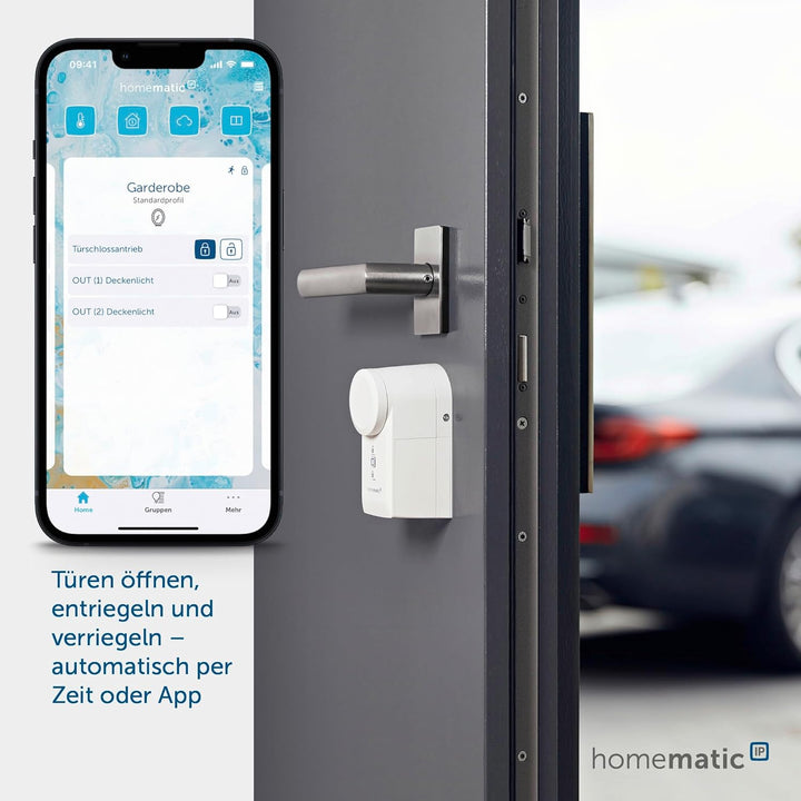 Homematic IP Smart Home Starter Set Zutritt, elektronisches Türschloss, Smart Lock nachrüstbar ohne