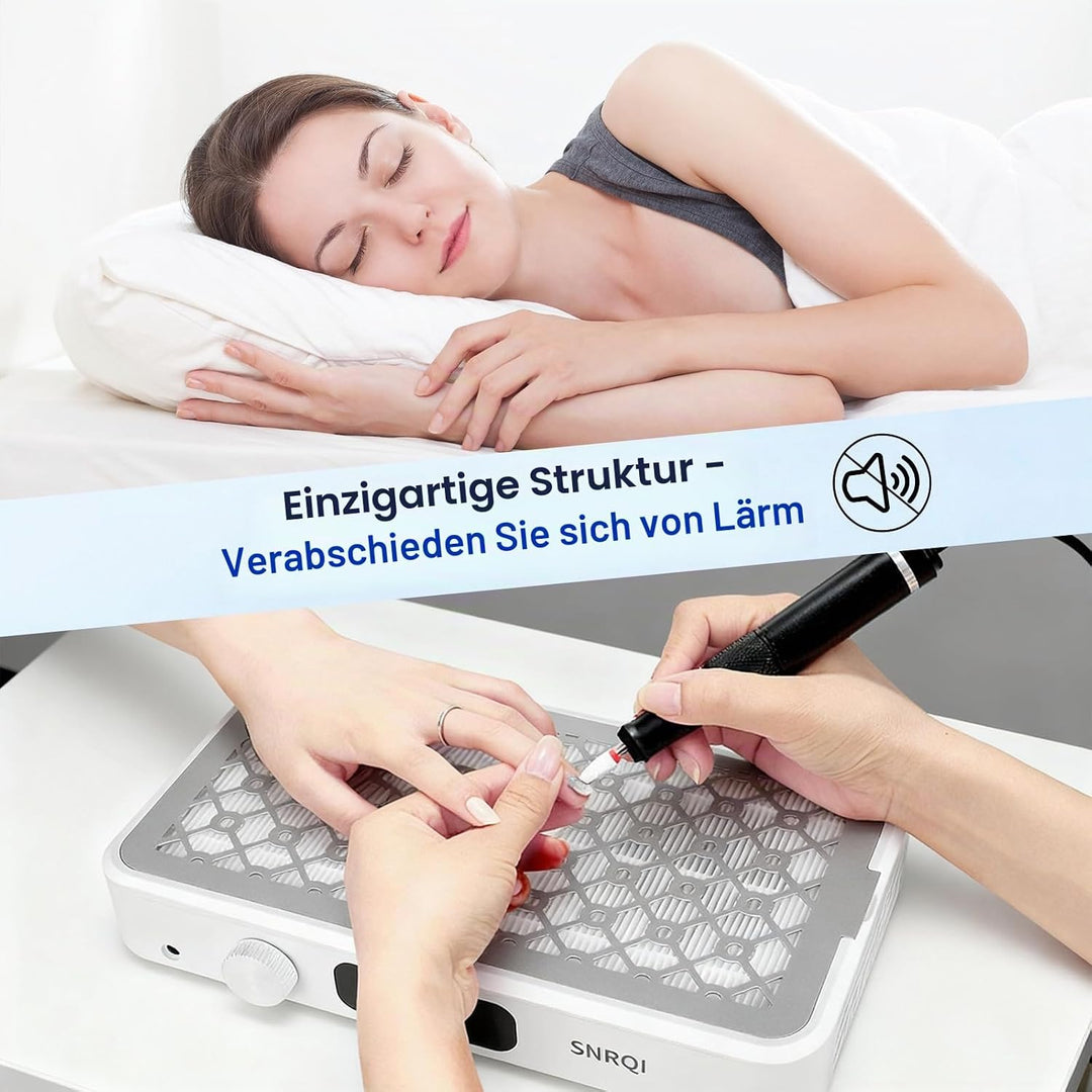 Professionell Staubabsaugung für Nägel,Einstellbarer 7000PRM Nagel Staubsauger,120W Doppelte Saugsta