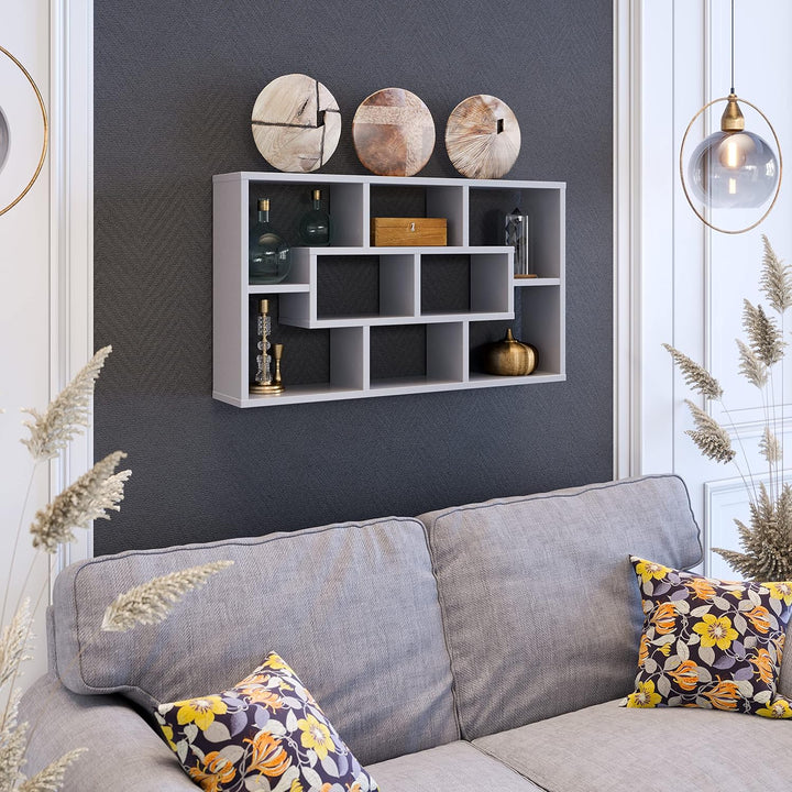 RICOO Schweberegal Wand Regal Wandregal WM050-PL Wandboard 85x48x16 cm Ablage Organisation Aufbewahr
