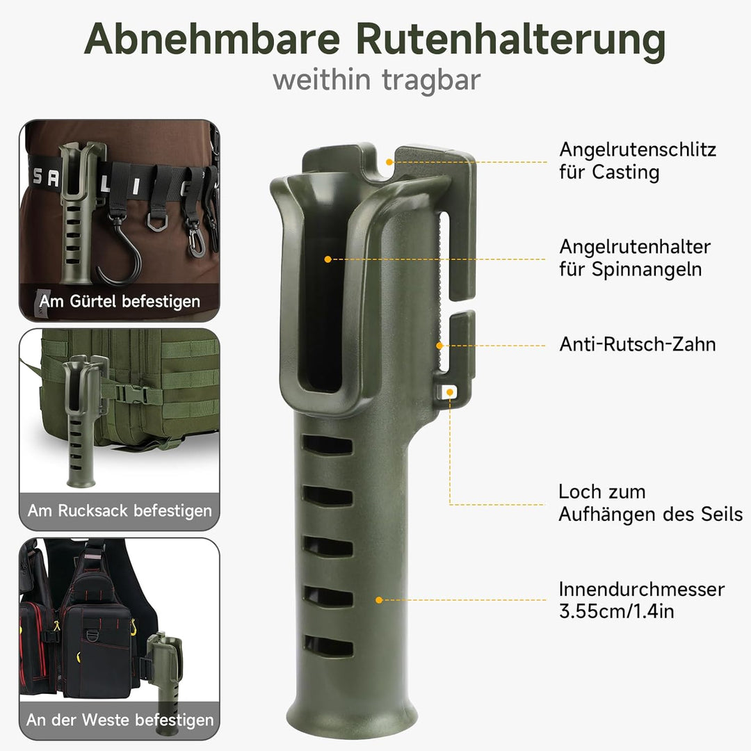 SAN LIKE Angeln Taille Rutenhalter Gürtel, Angelrutenhalter Gürtel Verstellbarer Angeln Watgürtel Wa