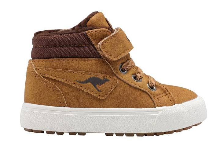 KangaROOS Unisex Kinder KAVU Iii Sneaker 21 EU Tan Yellow Coffee, 21 EU Tan Yellow Coffee