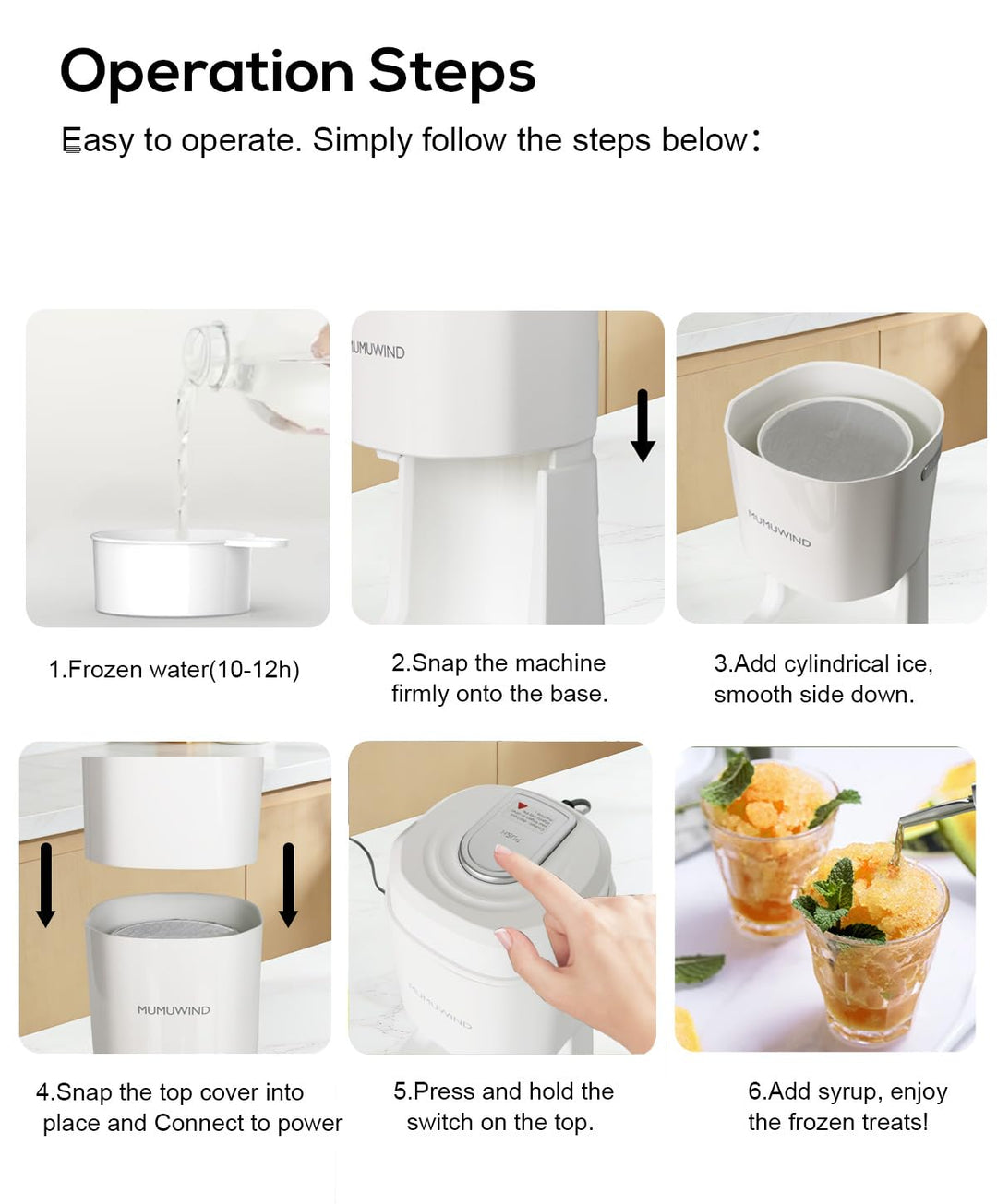 Slushy Maker Ice Shaver, ice crusher, slush-ijsmachine, Elektrische crushed ice maker is geschikt vo