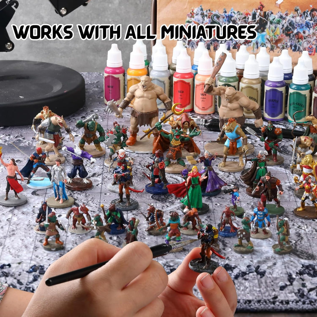 Acryl Miniature Farben Starter Set-22 Paint:Metallic Gold&Silber Primer&Shade 7 NPC Miniature-Tablet
