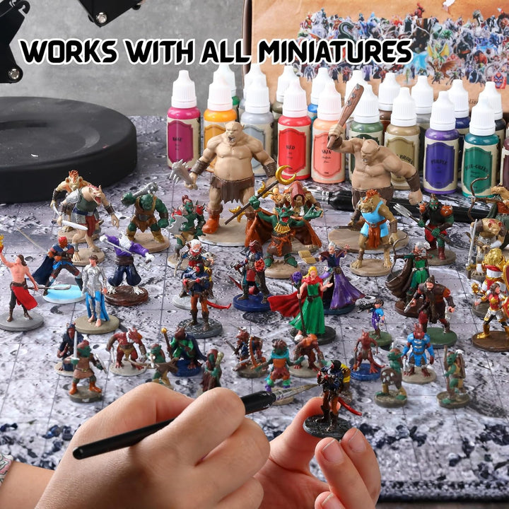 Acryl Miniature Farben Starter Set-22 Paint:Metallic Gold&Silber Primer&Shade 7 NPC Miniature-Tablet