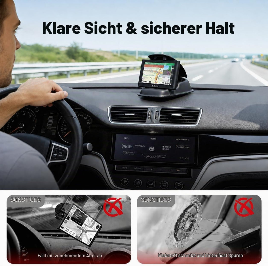 APPS2Car GPS-Halterung, Handyhalterung Auto Armaturenbrett, 2-1 rutschfeste Sitzsack-Halterung für G