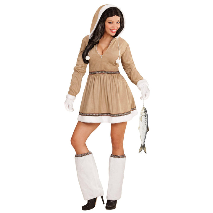 "ESKIMO" (hooded dress, legwarmers, gloves) - (XL), XL
