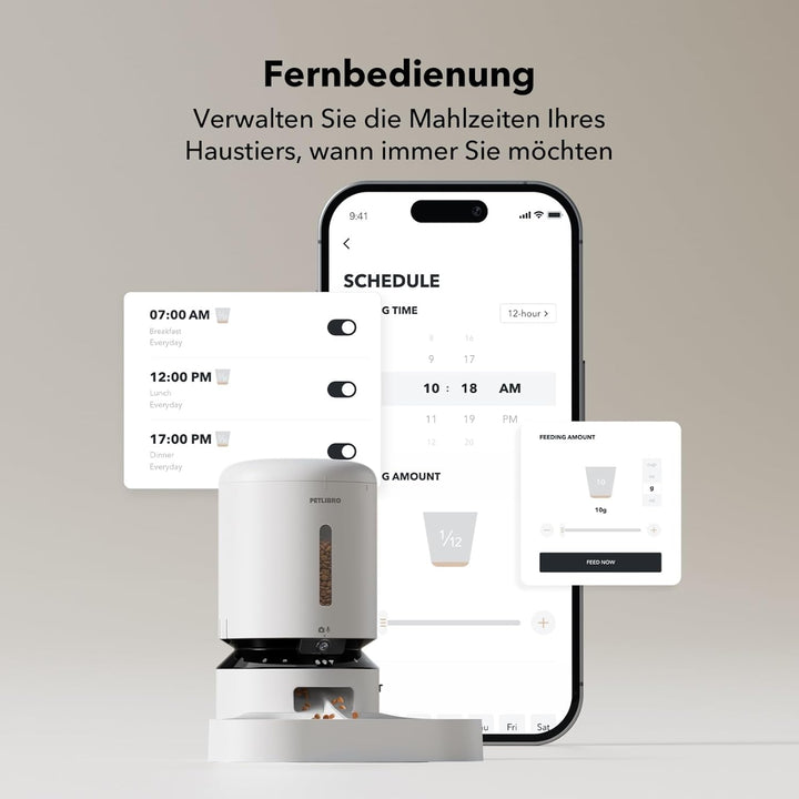 PETLIBRO 5L Futterautomat Katze mit 1080P Kamera - 5G WiFi Futterspender Hund mit APP & Nachtsicht,