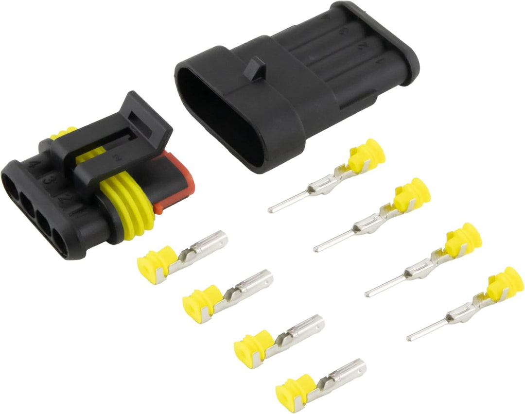 SeKi KFZ Kabel Steckverbinder Sortiment 300 teilig (für 26 Steckverbindungen) 1- bis 4-polig; IP67 w