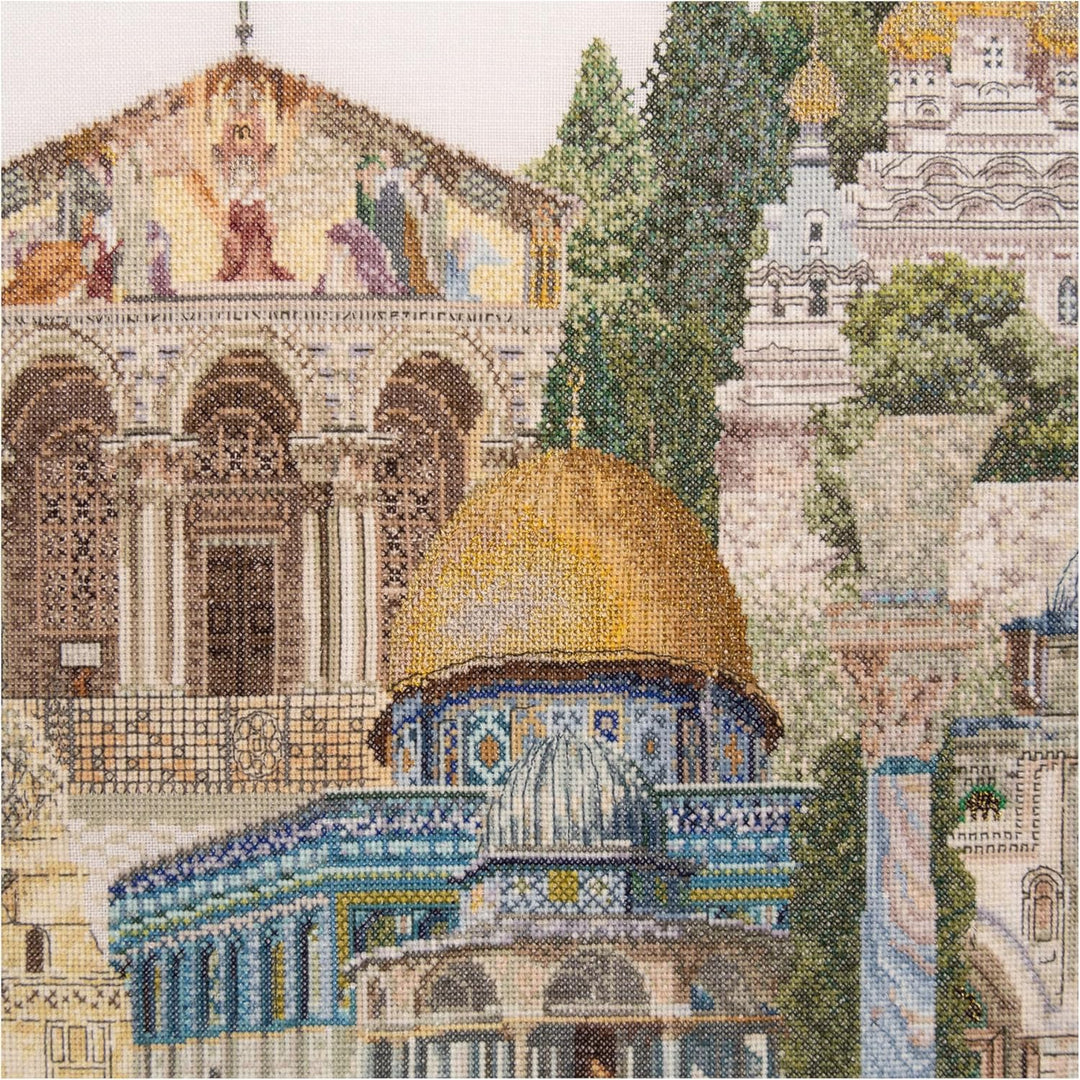 Thea Gouverneur - Kreuzstich-Set - Jerusalem Irael - Aida - 18 Count - Für Erwachsene - 533A 31.1-In