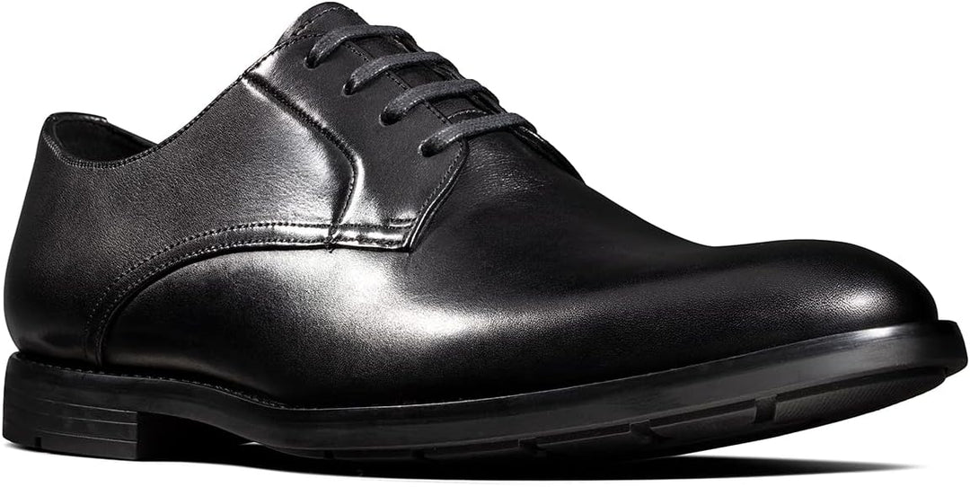 Clarks Herren Howard Walk Oxford 39.5 EU Schwarzes Dunkelschwarzes Leder, 39.5 EU Schwarzes Dunkelsc