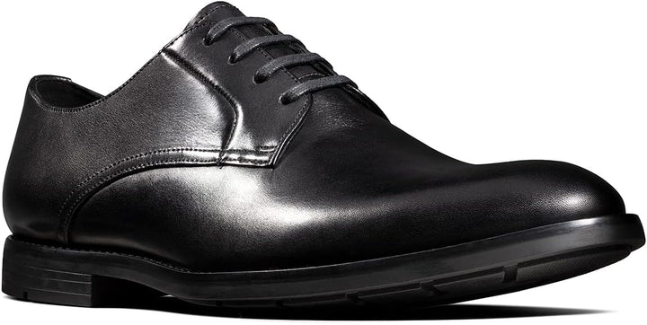 Clarks Herren Howard Walk Oxford 39.5 EU Schwarzes Dunkelschwarzes Leder, 39.5 EU Schwarzes Dunkelsc