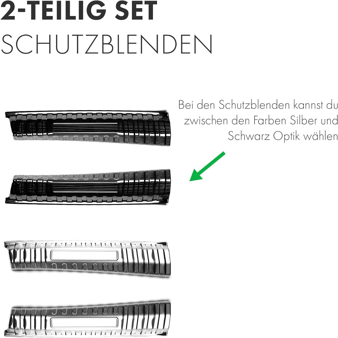 Shop4EV Kompatibel für Volkswagen VW ID.3 Ladekantenschutz Edelstahl Kofferraumblende Abdeckung Kant