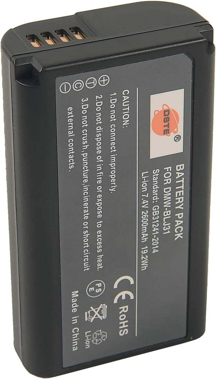 DSTE® 2 Pack Ersatz Batterie DMW-BLJ31 + LCD Dual Ladegerät Compatible für Panasonic DMW-BLJ31,DMW-B