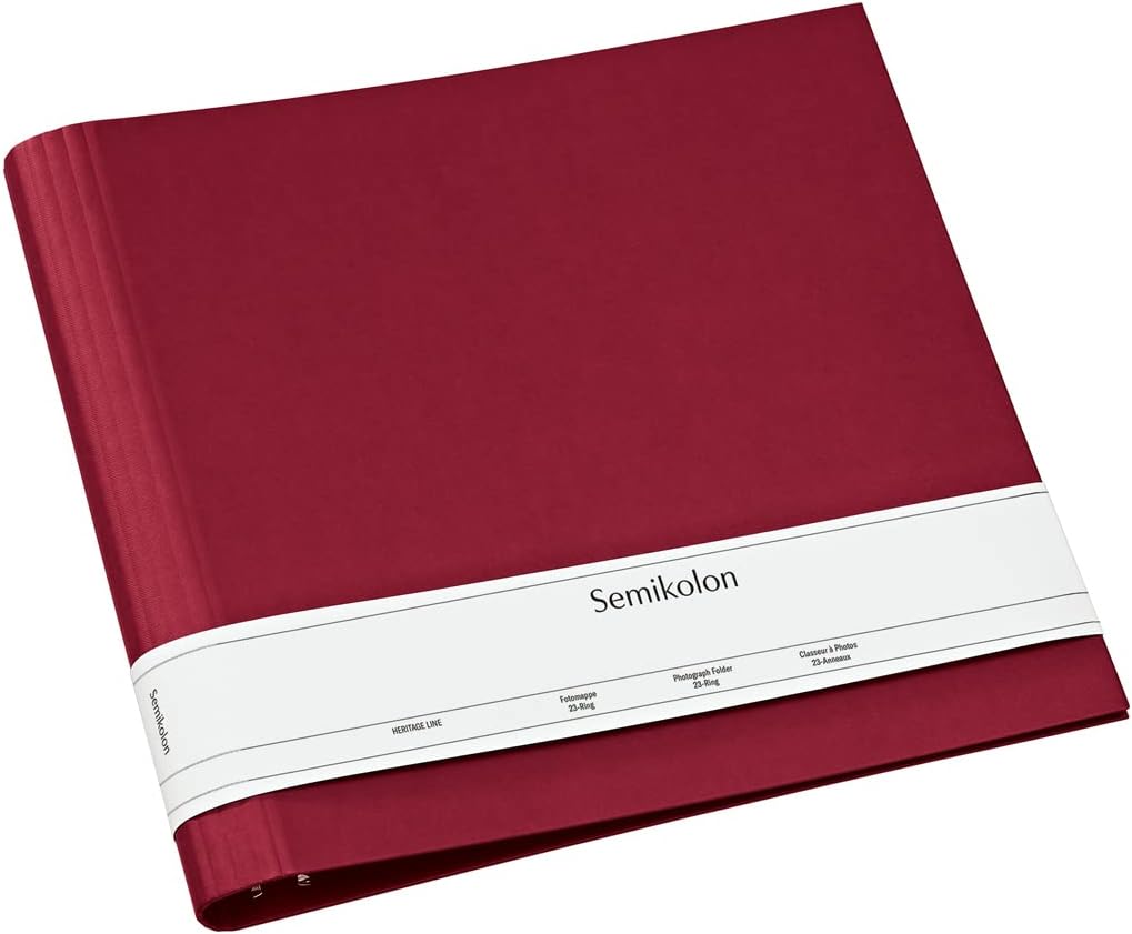 Semikolon 353286 Fotomappe 23 Ring - 35 x 32 cm - Efalinbezug - für Album, Fotobuch mit Ringheftung