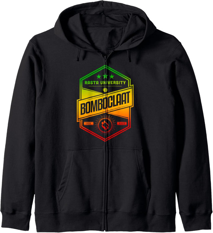 Rasta University Bomboclaat Rasta Colors Reggae Kapuzenjacke
