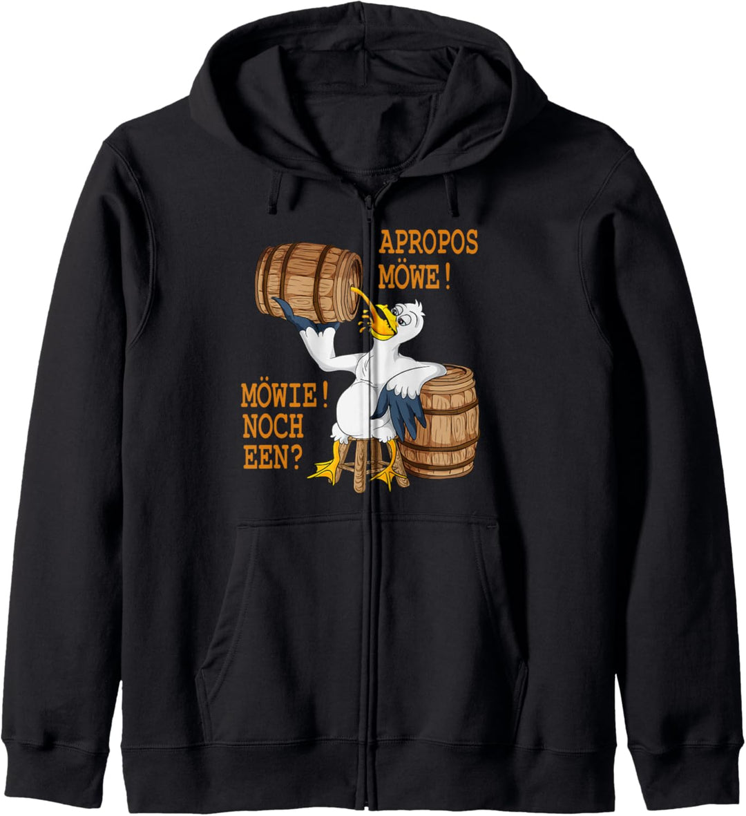 Apropos Möwe! Möwie noch een?Norddeutsche Plattdeutsch Bier Kapuzenjacke