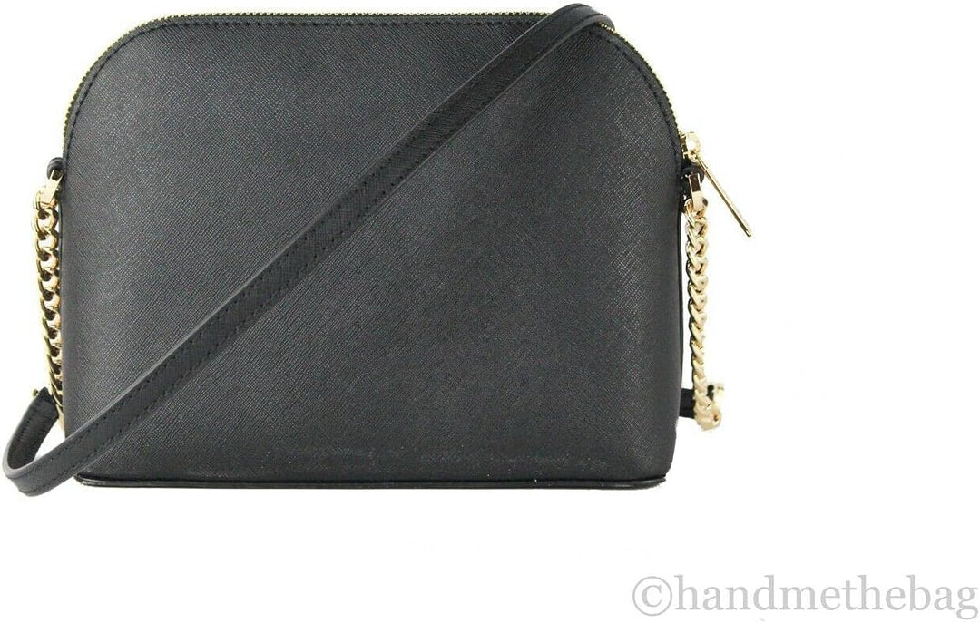 Michael Kors Jet Set Medium Crossbody Leder Handtasche Schwarz / Goldfarben, Schwarz / Goldfarben