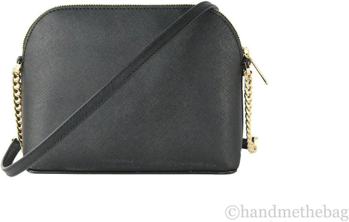 Michael Kors Jet Set Medium Crossbody Leder Handtasche Schwarz / Goldfarben, Schwarz / Goldfarben